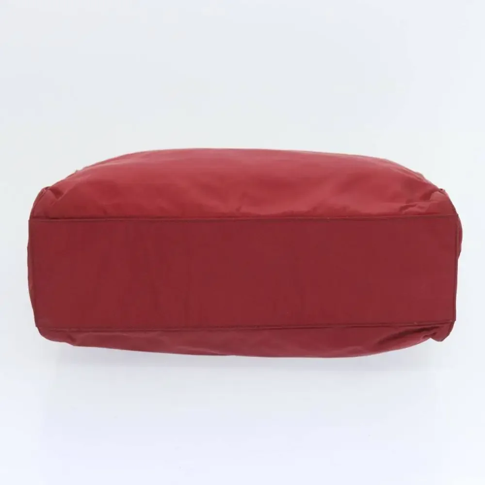 Prada Red Nylon Top-Handle Satchel